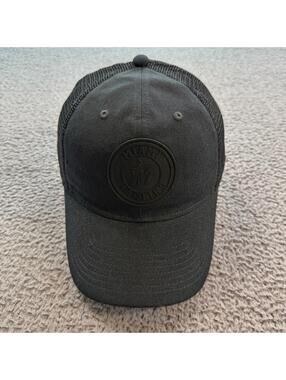 Miami Marlins Blackout Trucker Snapback Hat Fanatics MLB Baseball Cap Black OSFM
